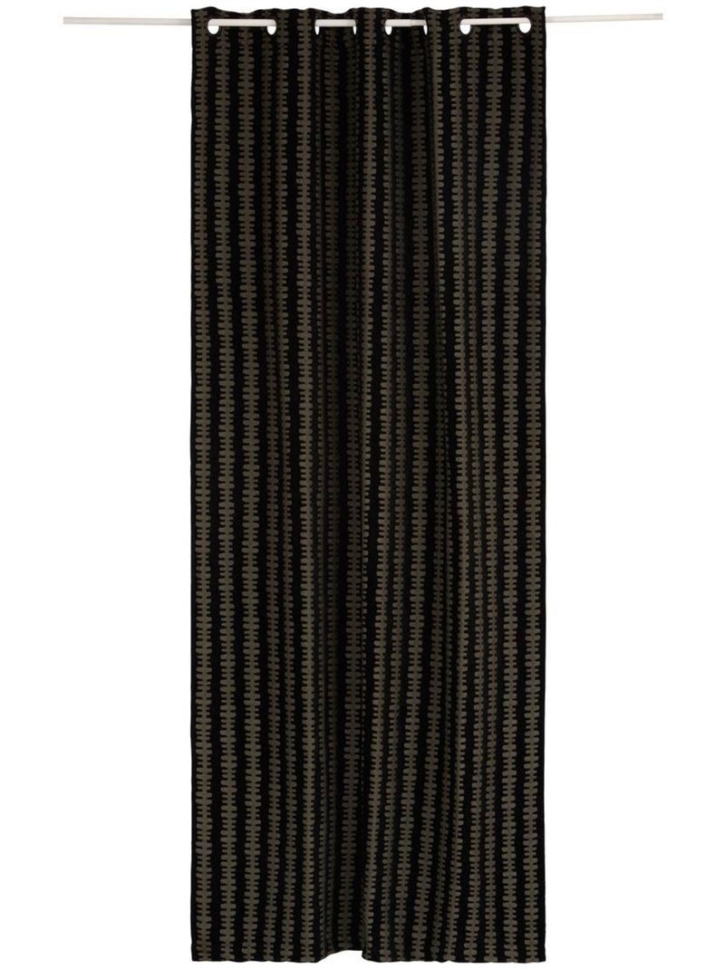 Rideau à oeillets en tissu chenille nyero Vert - Kiabi