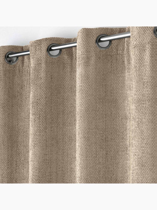 Rideau à œillets en velours chenille - Kiabi