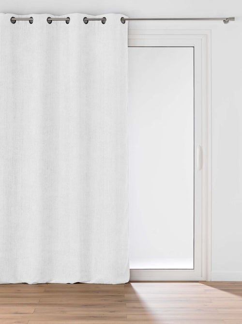 Rideau à œillets en velours chenille - Kiabi