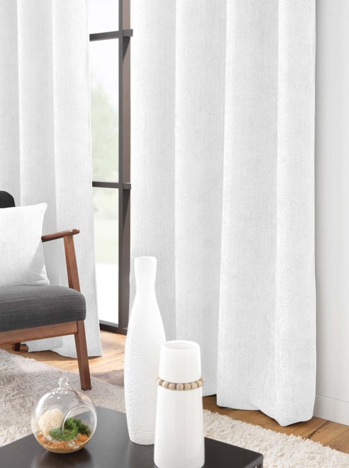 Rideau à œillets en velours chenille - Kiabi
