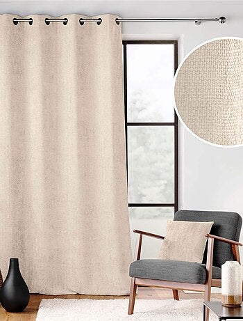 Rideau à œillets en velours chenille