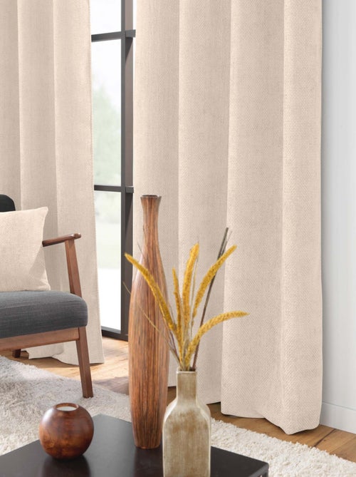 Rideau à œillets en velours chenille - Kiabi