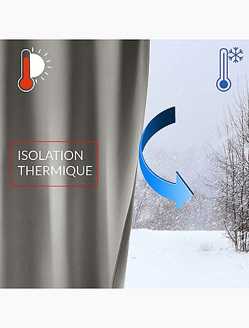 Rideau à oeillets icemount thermique uni
