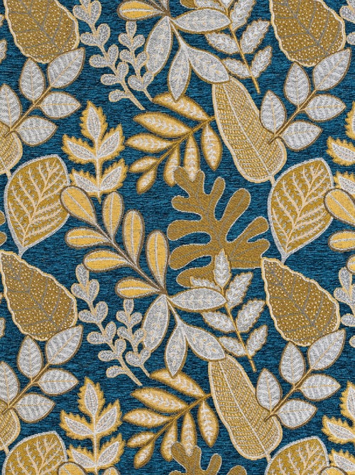 Rideau à oeillets motif végétal vintage - Kiabi