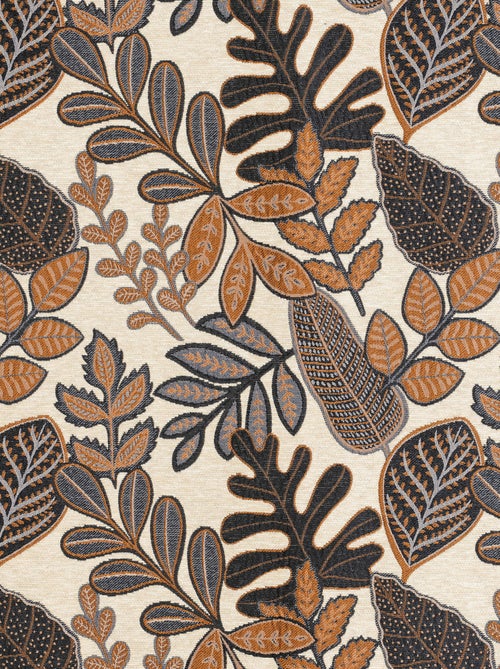Rideau à oeillets motif végétal vintage - Kiabi