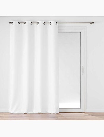 Rideau à œillets – polyester satiné - uni soline