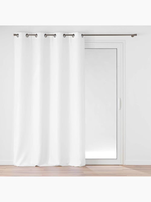Rideau à œillets – polyester satiné - uni soline - Kiabi