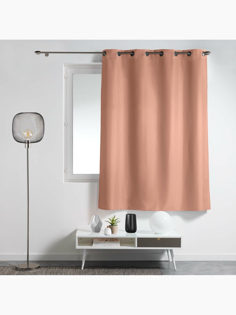 Rideau à œillets – polyester uni - spécial petite hauteur - essentiel Blush - Kiabi