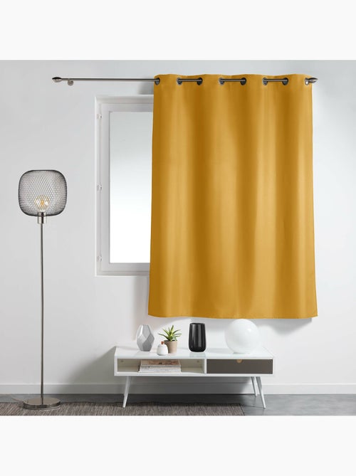 Rideau à œillets – polyester uni - spécial petite hauteur - essentiel - Kiabi Rideau à œillets – polyester uni - spécial petite hauteur - essentiel - Kiabi