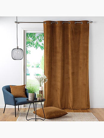 Rideau à œillets velours côtelé tendance