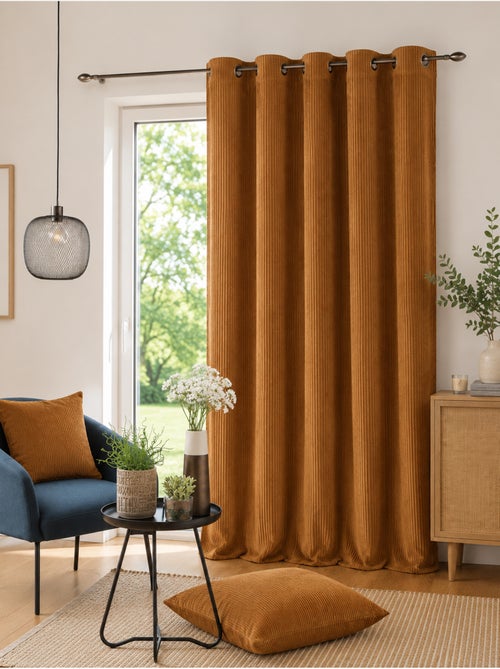 Rideau à œillets velours côtelé tendance - Kiabi Rideau à œillets velours côtelé tendance - Kiabi