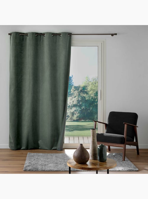 Rideau à œillets – velours texturé – 100 % occultant - léonie - Kiabi Rideau à œillets – velours texturé – 100 % occultant - léonie - Kiabi