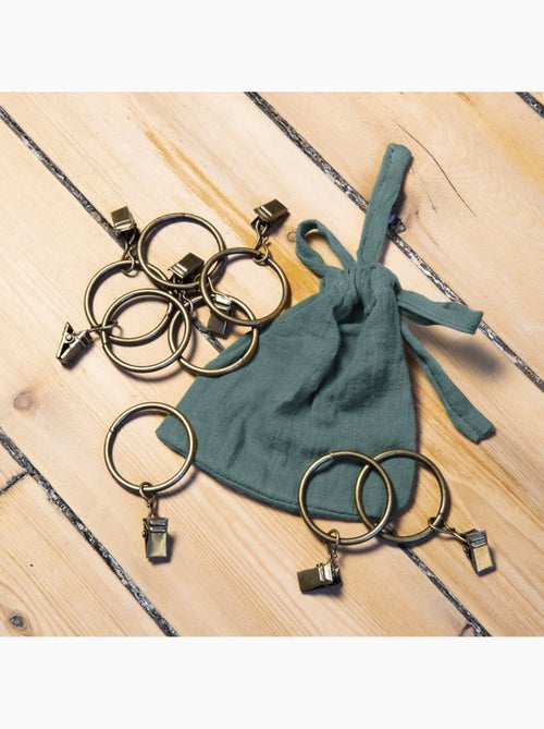 Rideau ajustable + 8 anneaux pince – gaze de coton – gaïa - Kiabi Rideau ajustable + 8 anneaux pince – gaze de coton – gaïa - Kiabi