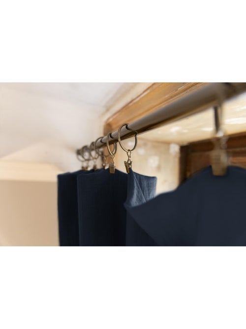 Rideau ajustable + 8 anneaux pince – gaze de coton – gaïa - Kiabi Rideau ajustable + 8 anneaux pince – gaze de coton – gaïa - Kiabi