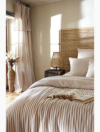 Rideau ajustable gaze de coton avec 8 anneaux – livia
