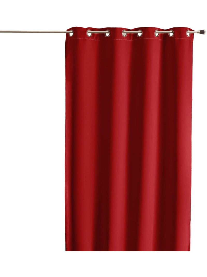 Rideau ameublement 80% occultant Rouge - Kiabi