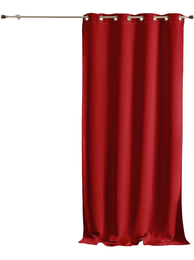 Rideau ameublement 80% occultant Rouge - Kiabi