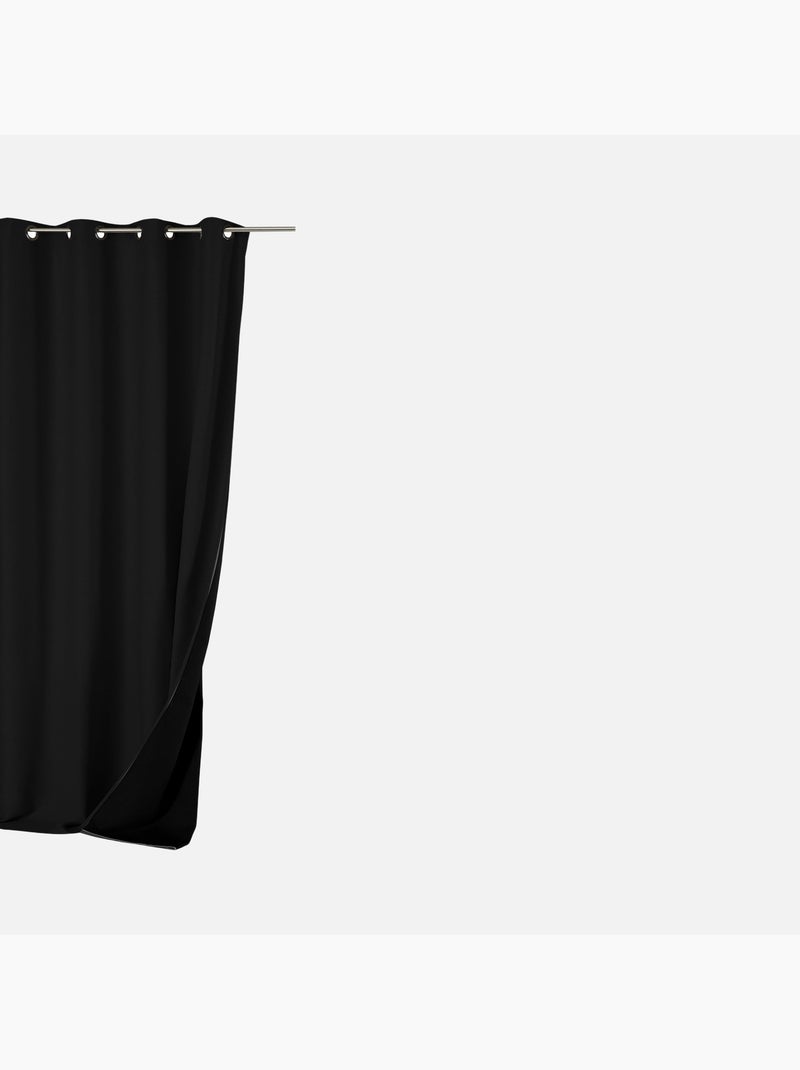 Rideau anti-froid doublé polaire Noir - Kiabi