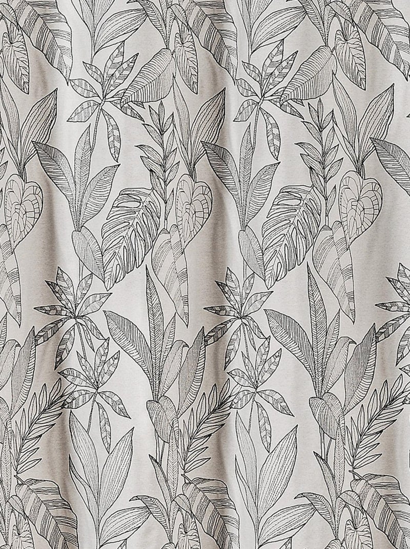 Rideau aux feuilles stylisées Beige - Kiabi