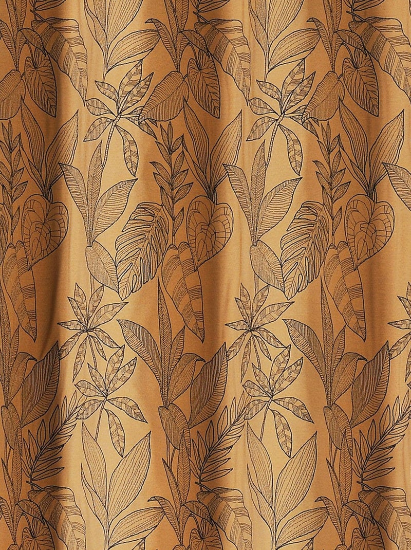 Rideau aux feuilles stylisées Cuivre - Kiabi