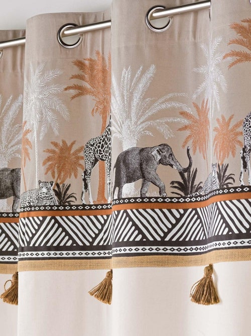 Rideau avec top esprit safari - Kiabi