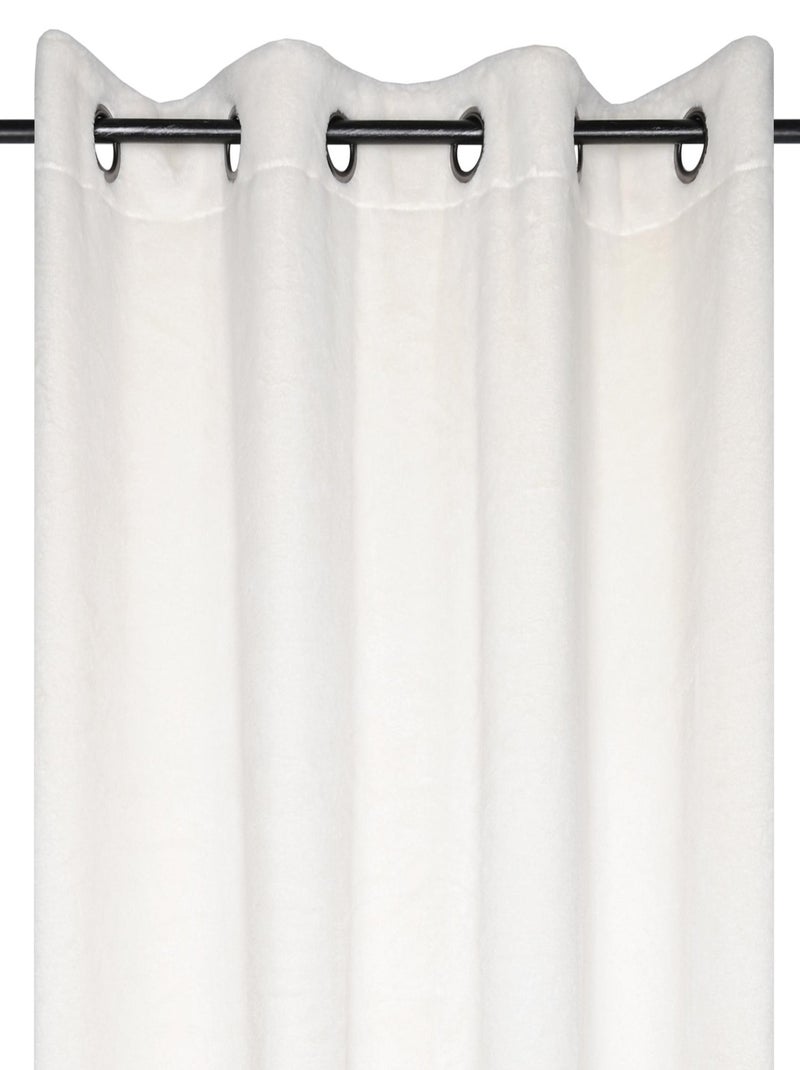 Rideau cocooning en imitation fourrure Blanc - Kiabi