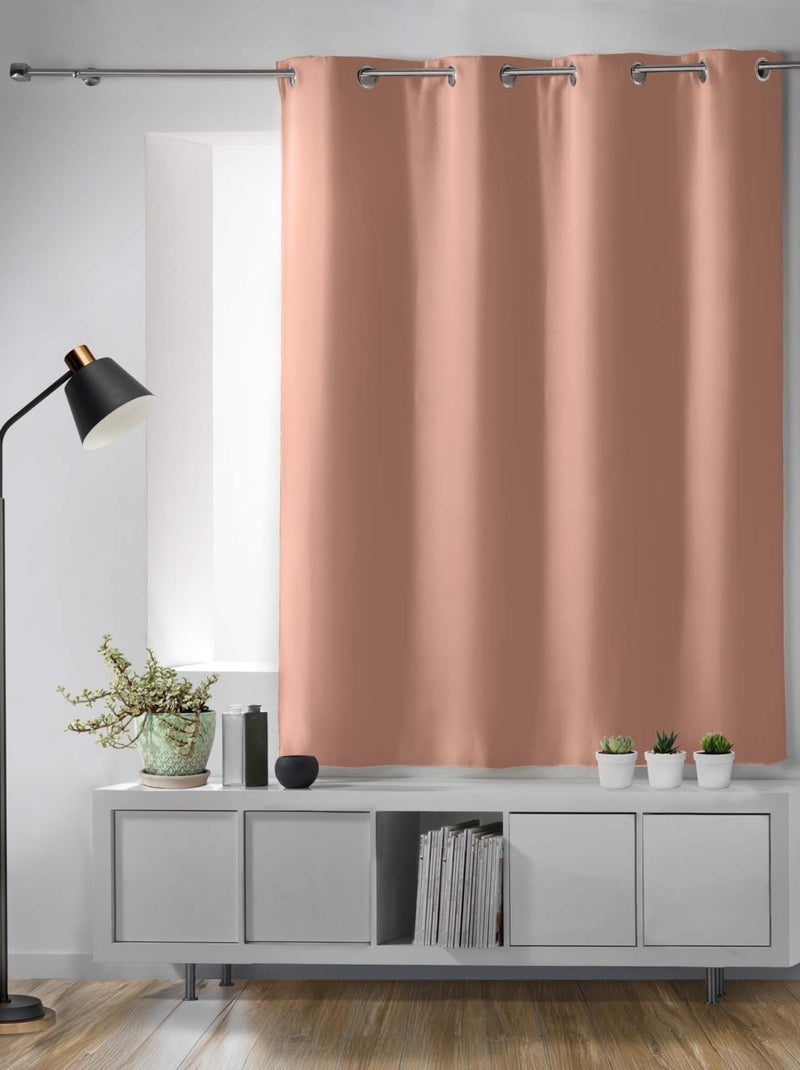 Rideau court obscurcissant 90 % adapté radiateur Rose framboise - Kiabi