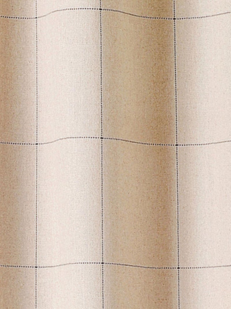 Rideau d'Ameublement à Grands Carreaux Beige - Kiabi