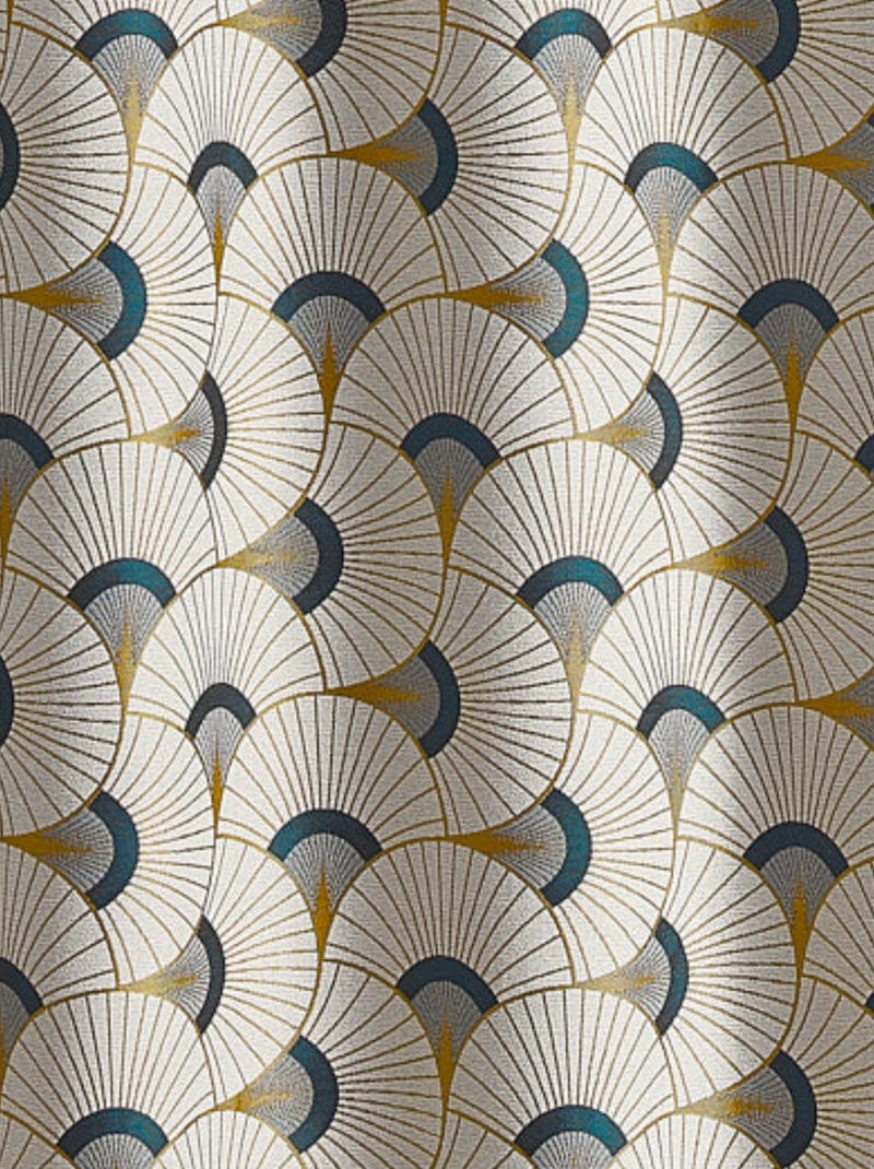 Rideau d'ameublement en jacquard Jaune foncé - Kiabi