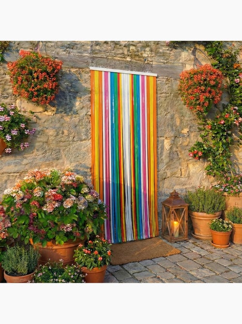 Rideau de porte à lanières colorées - Kiabi