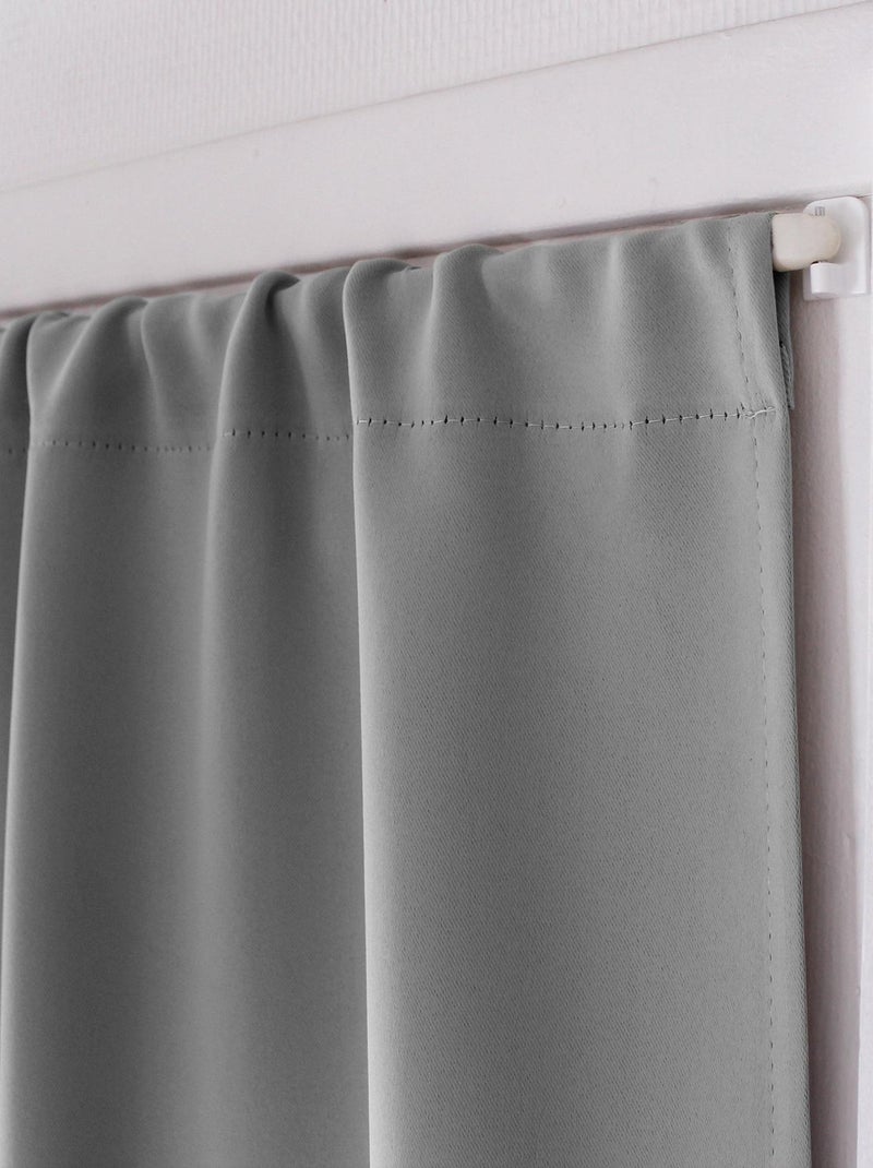 Rideau de porte occultant Gris clair - Kiabi