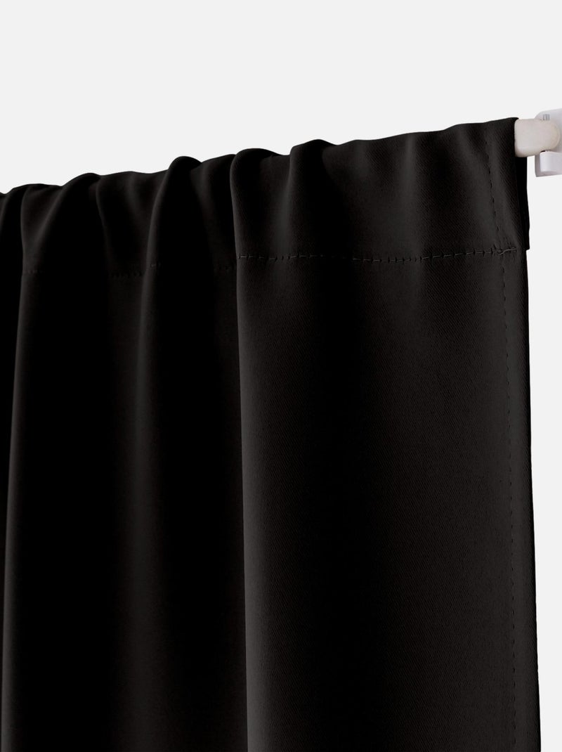 Rideau de porte occultant Noir - Kiabi