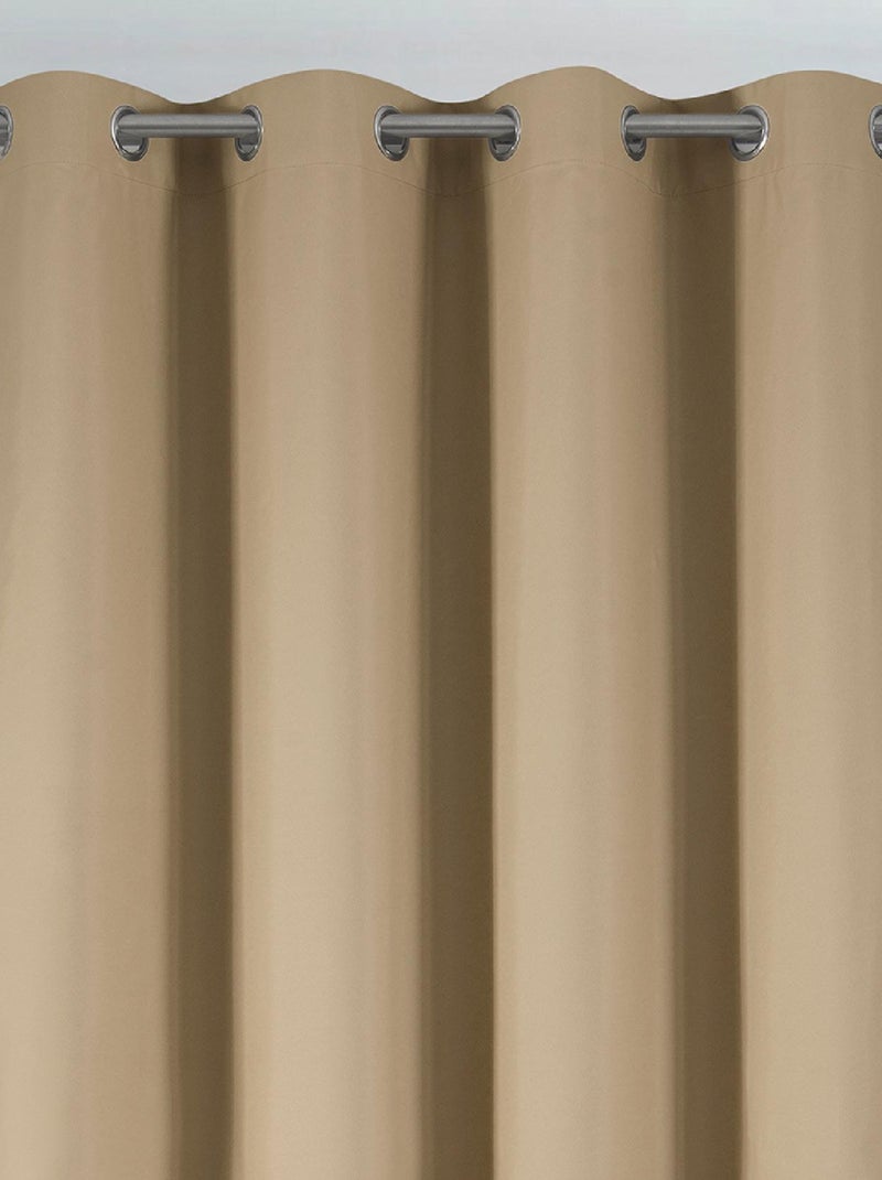 Rideau déco uni occultant et thermique Beige - Kiabi