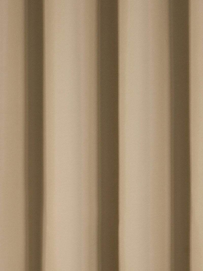 Rideau déco uni occultant et thermique Beige - Kiabi