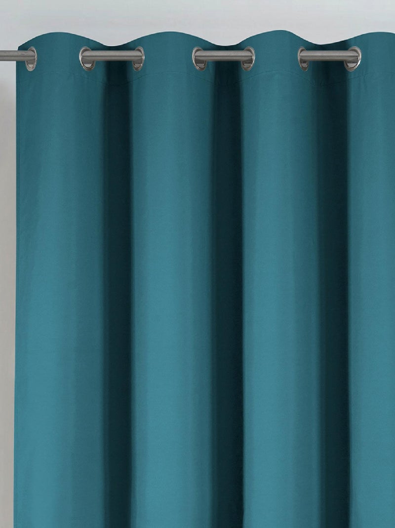 Rideau déco uni occultant et thermique Bleu - Kiabi