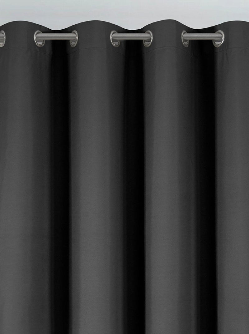 Rideau déco uni occultant et thermique Noir - Kiabi