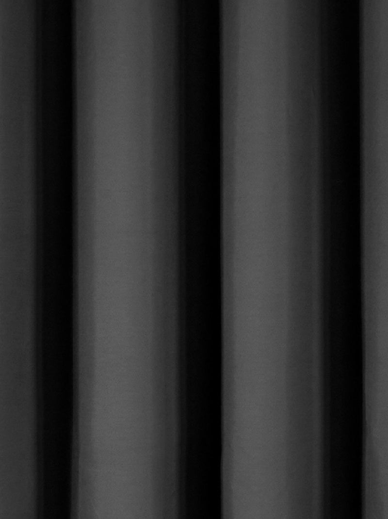 Rideau déco uni occultant et thermique Noir - Kiabi