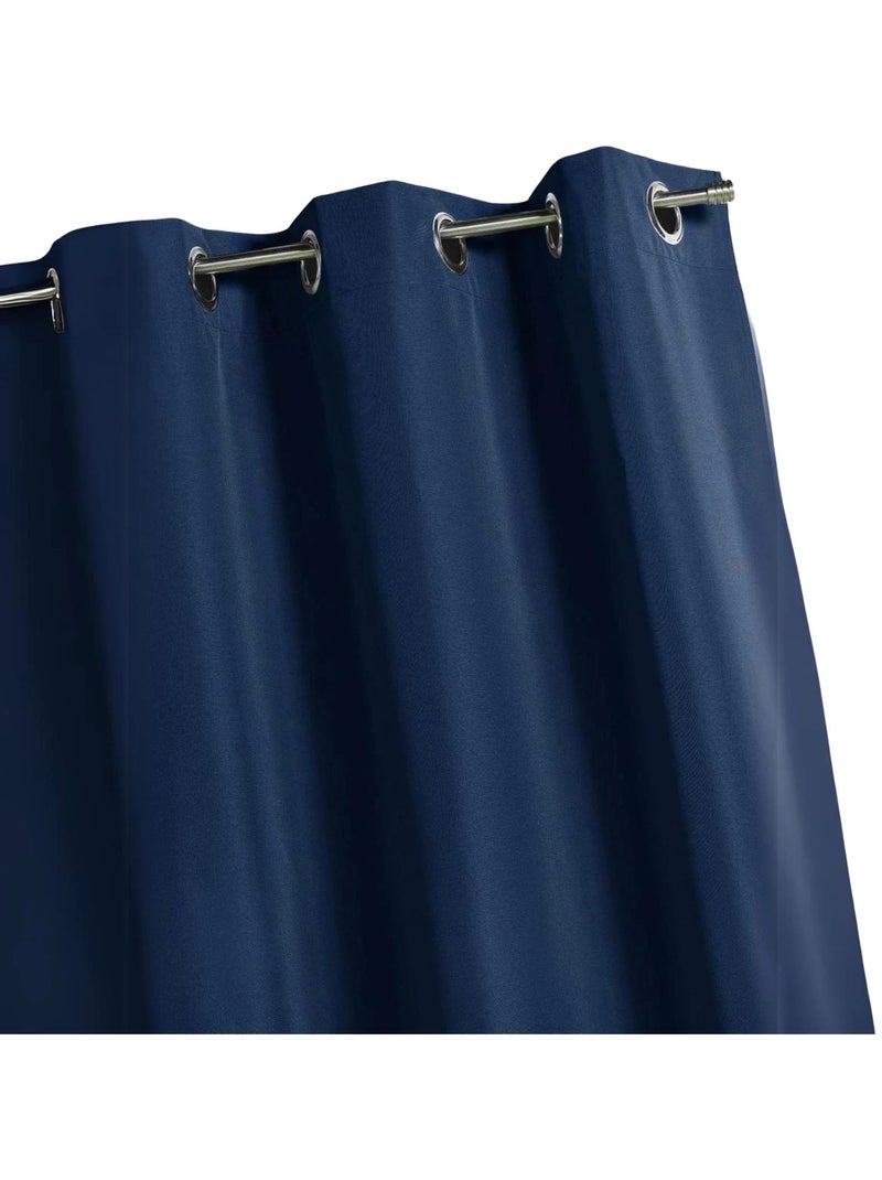 Rideau d'extérieur en tissu déperlant Bleu marine - Kiabi