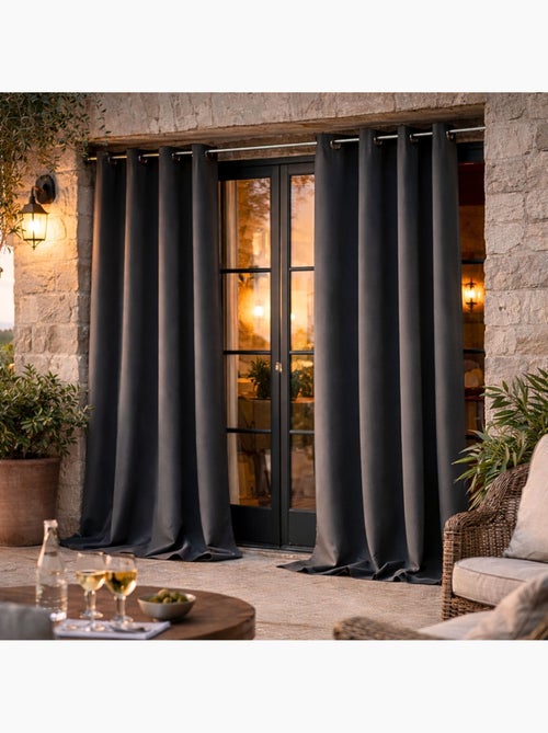 Rideau d'extérieur en tissu déperlant - Kiabi Rideau d'extérieur en tissu déperlant - Kiabi
