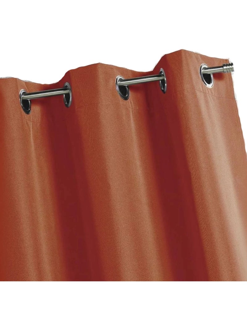 Rideau d'extérieur en tissu déperlant Orange - Kiabi