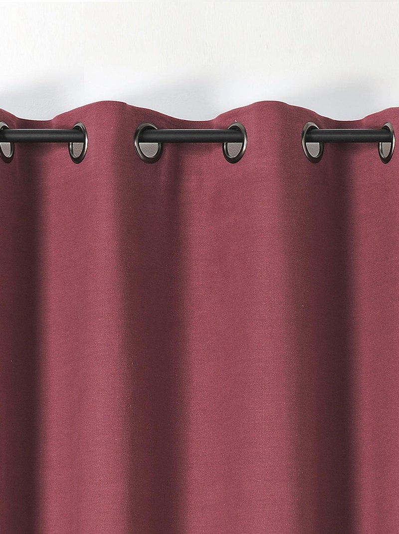 Rideau en 100% lin libeccio Bordeaux - Kiabi