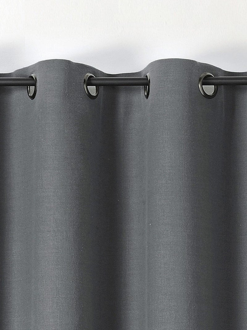 Rideau en 100% lin libeccio Gris clair - Kiabi