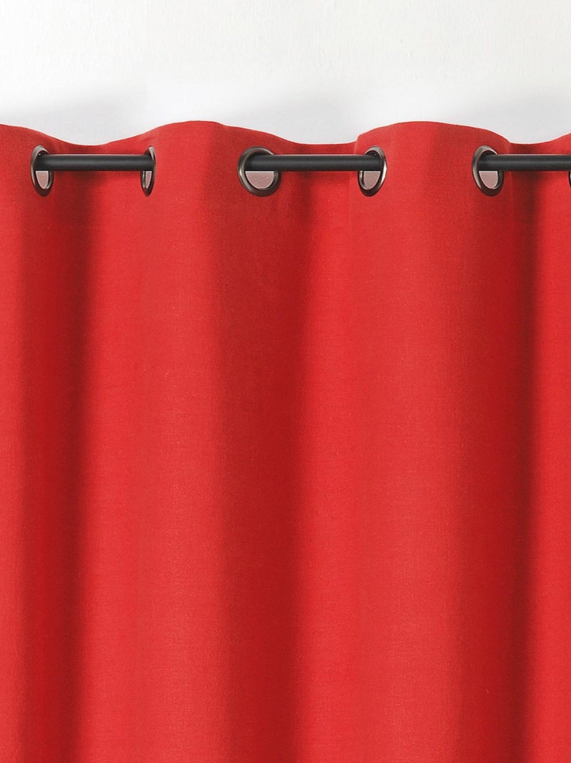Rideau en 100% lin libeccio Rouge - Kiabi