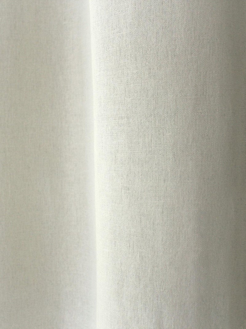 Rideau en coton recyclé  - Effet chiné Ecru - Kiabi