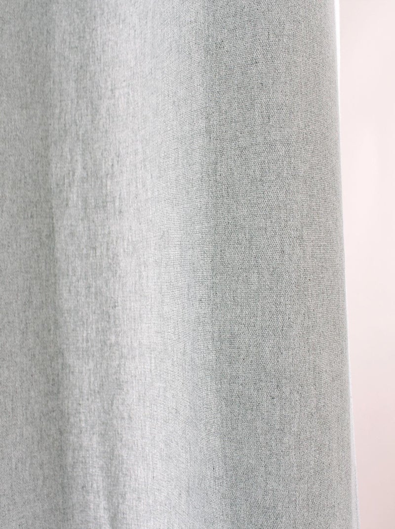 Rideau en coton recyclé  - Effet chiné Gris clair - Kiabi