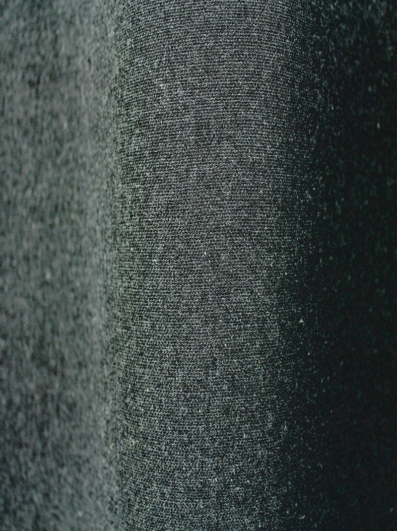 Rideau en coton recyclé  - Effet chiné Gris foncé - Kiabi