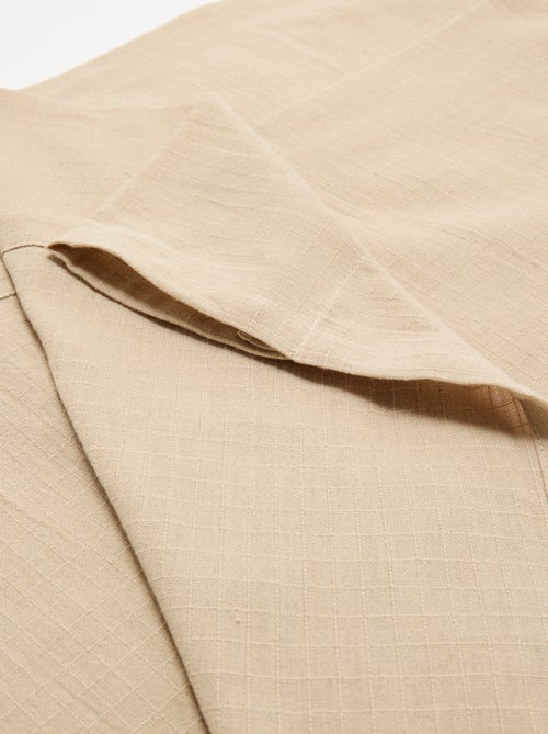 Rideau en coton texturé - 140 x 240 cm - Kiabi Rideau en coton texturé - 140 x 240 cm - Kiabi