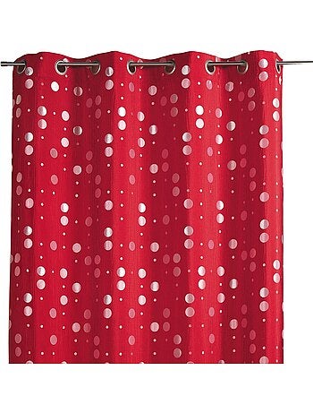 Rideau en jacquard froissé motifs de ronds