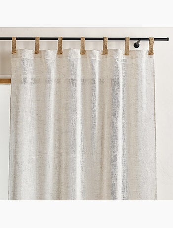 Rideau en tissu polylin à pattes en jute
