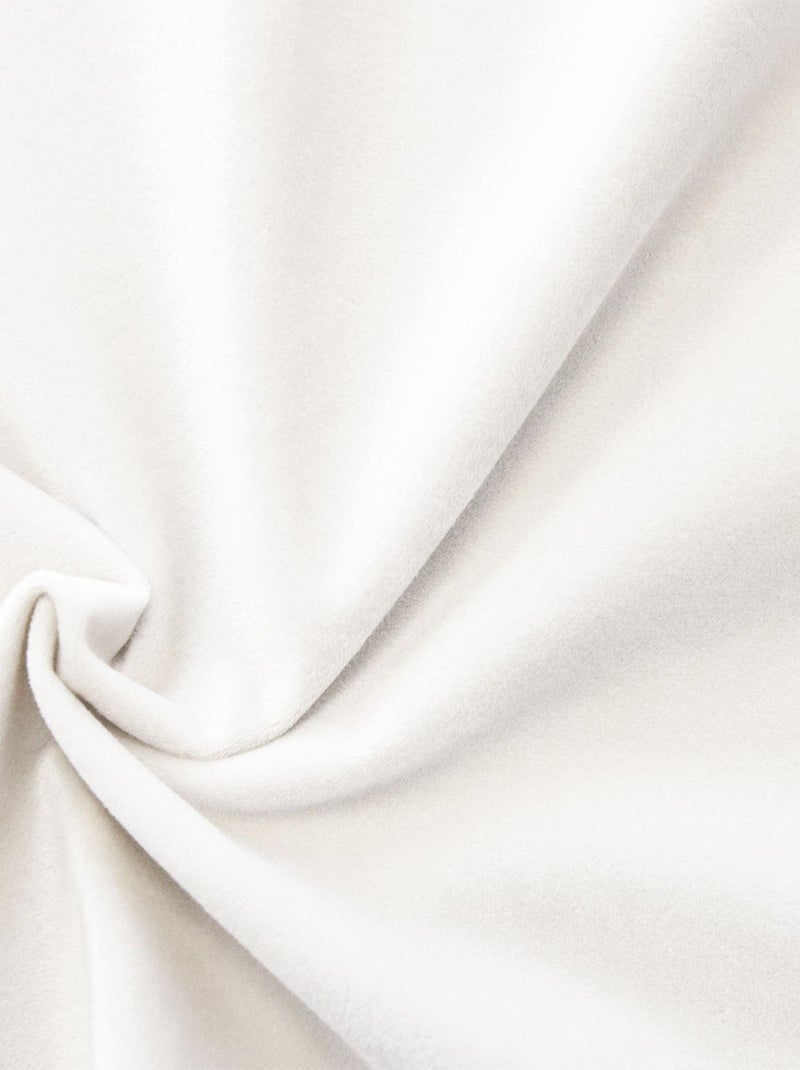 Rideau en velours feutré uni Blanc - Kiabi
